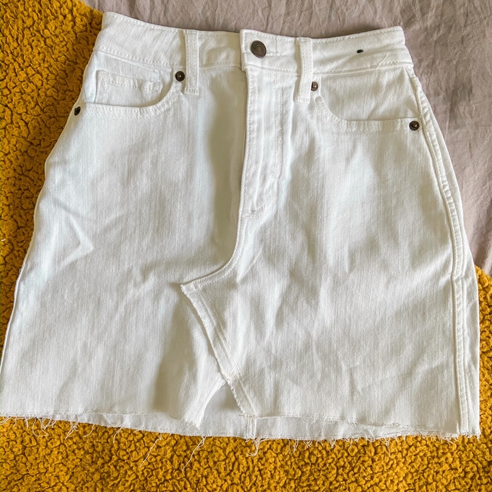 Abercrombie and Fitch Denim white skirt
